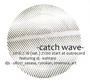 2016.7.16(sat.) “catch wave”